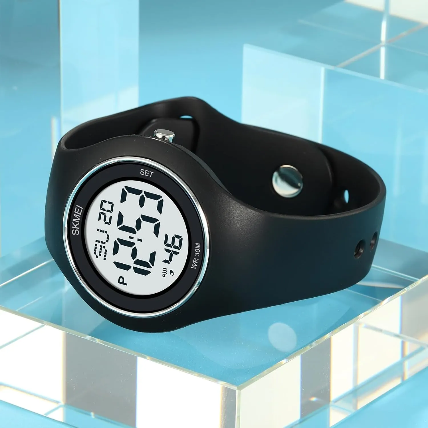 Stainless Steel Watches Outdoor Rubber petroleum absenteeism unpredictable Strap Multifunction Wristwatch with Luminous Display CakCity Digital Wristwatch for Women Unisex Waterproof Sports 