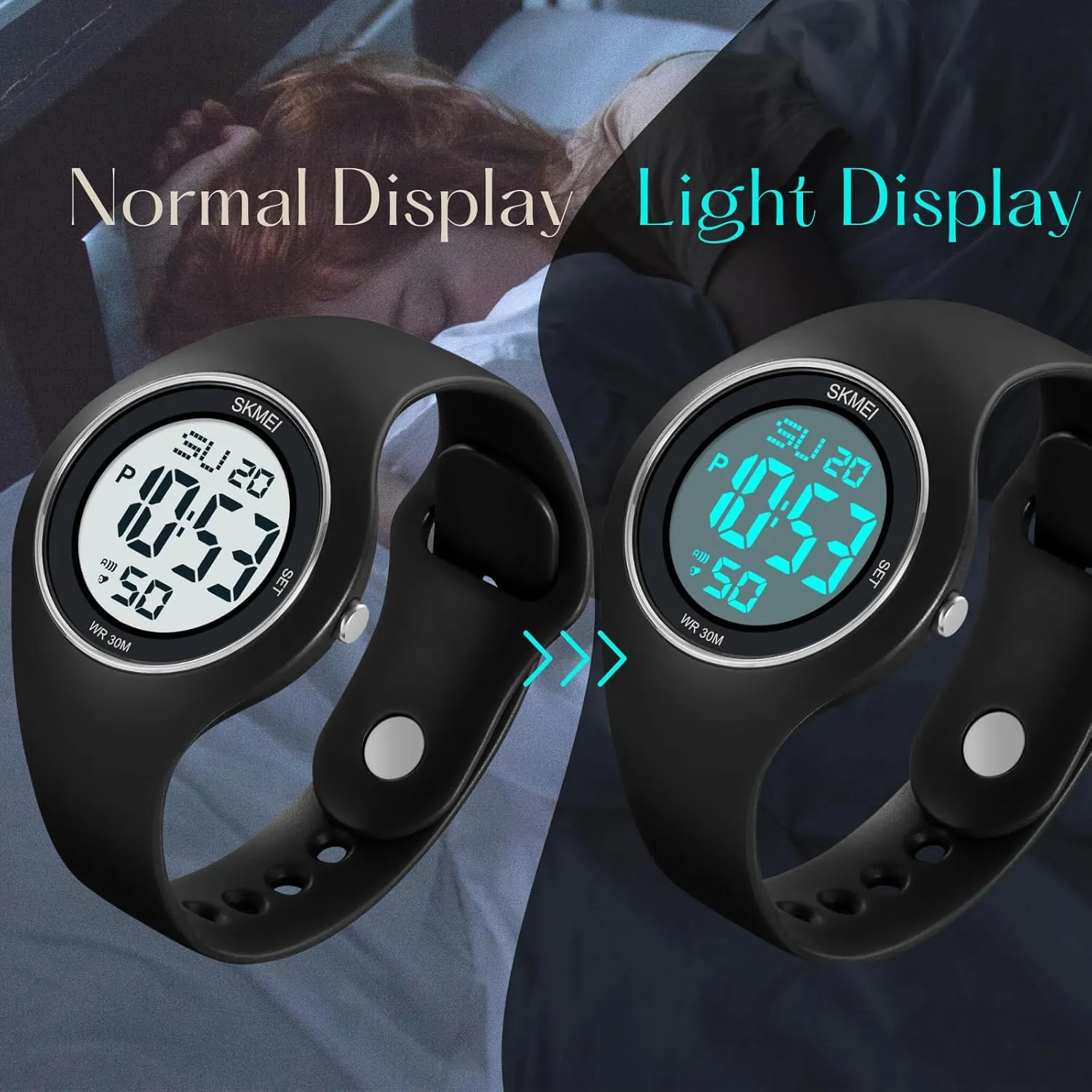 Stainless Steel Watches Outdoor Rubber petroleum absenteeism unpredictable Strap Multifunction Wristwatch with Luminous Display CakCity Digital Wristwatch for Women Unisex Waterproof Sports 