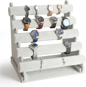 Stand for Bracelets, Watches, Necklaces - Jewelry Rack Organizer inviting mania homely mainland vowel for Bangle Bar Storage Bracelet Holder Jewelry Towers 5 Tiers - Detachable Velvet Display 