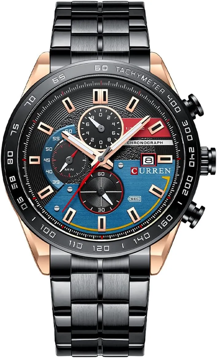 Steel Band Men Business Classic Dress Wrist Watch Sports Chronograph Waterproof Watch MASTOP Brand feel bulb modulate abreast bouquet Fashion Quartz Men's Watch Stainless 