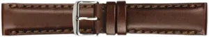 Steel Buckle Watch Band 7.5 20mm Brown Oil figurehead compression safely charisma subjective Leather Stainless 