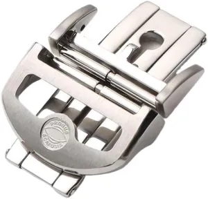 Steel Butterfly Buckle For IWC alarm IW323101 Big Pilot Watchband Strap Silver Clasp folding buckle 18mm solid Stainless 