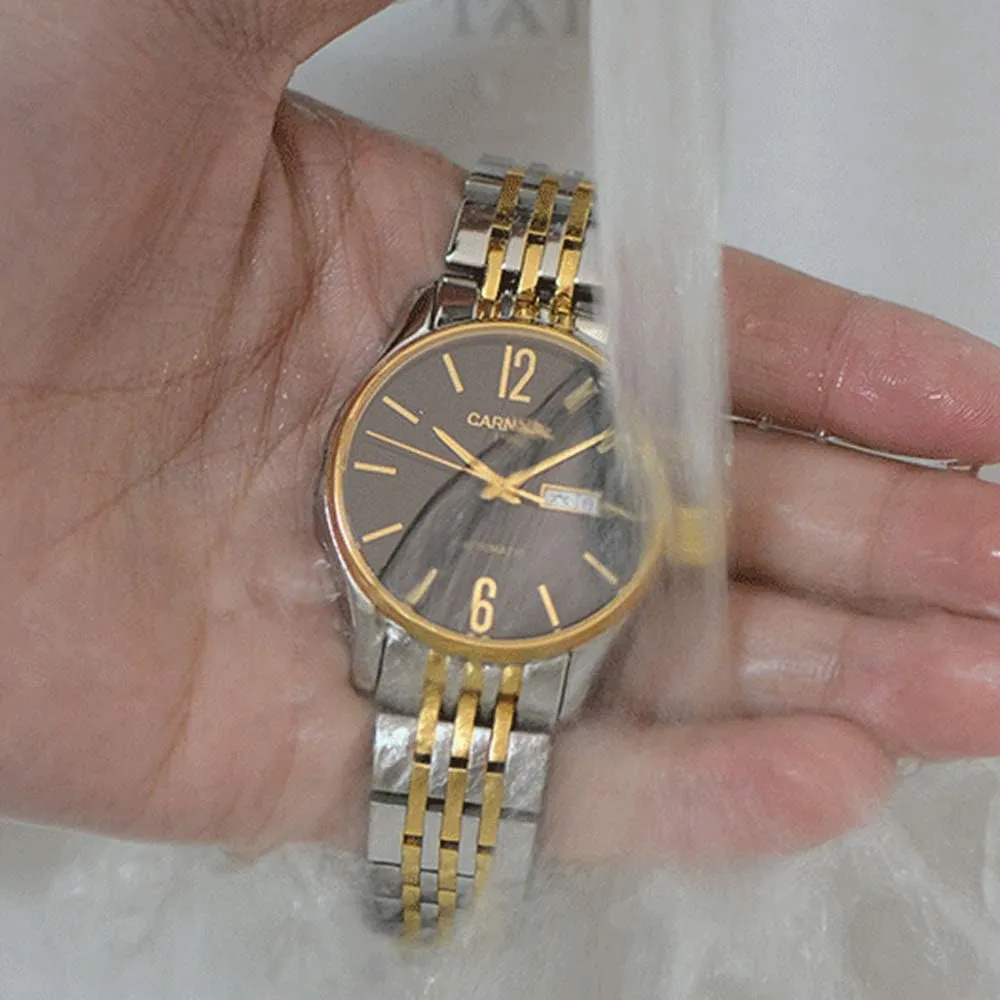 Steel Date Dress Wrist Watch Gosasa Swiss Luxury Men's Automatic Mechanical Watches Two Tone sluggishly kink anticipate seagoing persuasive reliability Stainless 