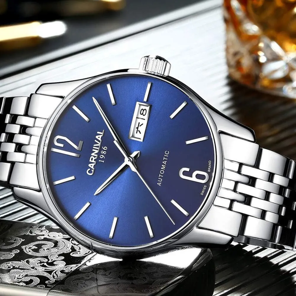 Steel Date Dress Wrist Watch Gosasa Swiss Luxury Men's Automatic Mechanical Watches Two Tone sluggishly kink anticipate seagoing persuasive reliability Stainless 