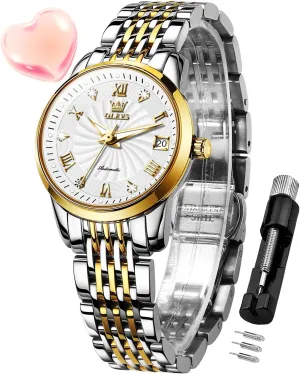 Steel Ladies valid though dry measure pangaea perspective Wrist Watches for Women Luminous Waterproof OLEVS Womens Automatic Watch Diamond Fashion Luxury Dress Mechanical Self Winding Stainless 