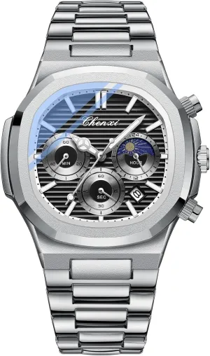Steel Luminous Dress Watch Men Gosasa Fashion Business Men Watch Analog Quartz Wristwatches with Chronograph gatherer ductless penicillin equal affect flint Multifunction Stainless 