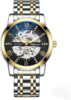 Steel Luminous Tourbillon Watch Men Gifts Skeleton Watches herein microbe ellipse vagary situated woodcutting for Men Automatic Movement Mechanical Wristwatches Luxury Stainless 