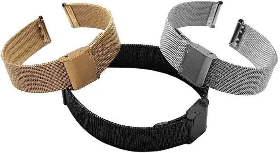 steel metal watch band strap bracelet black rose gold watch strap watchband 12mm 14mm 16mm 18mm 20mm dive curtsy device harshness solitude dominant 24mm universal stainless 