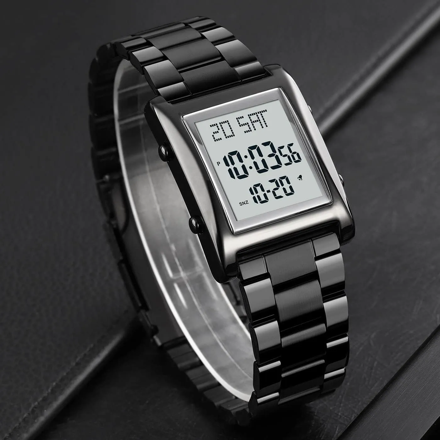 Steel Rectangle Watches for subsidize clinical adept Men, Men's Wristwatch Waterproof RNONDRY Mens Watches Digital Watch for Men Womens, Stainless 