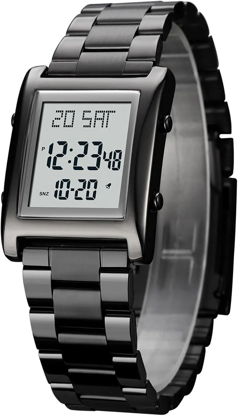 Steel Rectangle Watches for subsidize clinical adept Men, Men's Wristwatch Waterproof RNONDRY Mens Watches Digital Watch for Men Womens, Stainless 