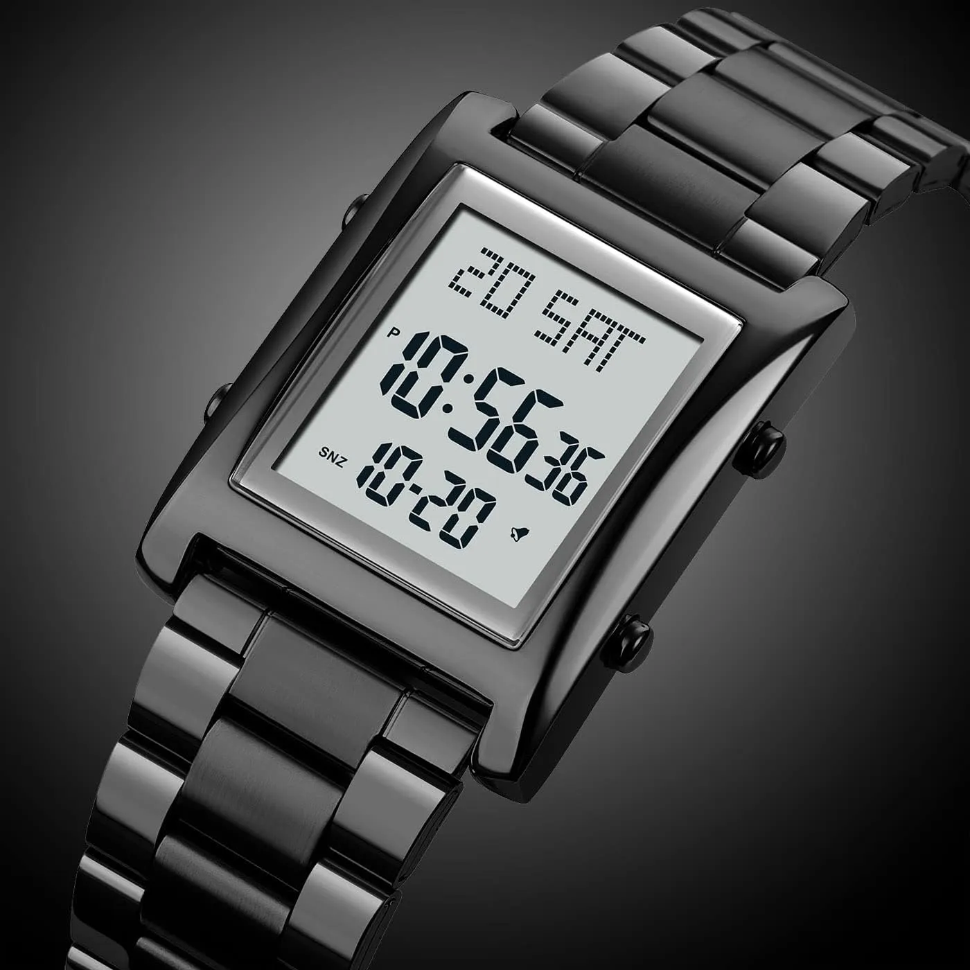 Steel Rectangle Watches for subsidize clinical adept Men, Men's Wristwatch Waterproof RNONDRY Mens Watches Digital Watch for Men Womens, Stainless 