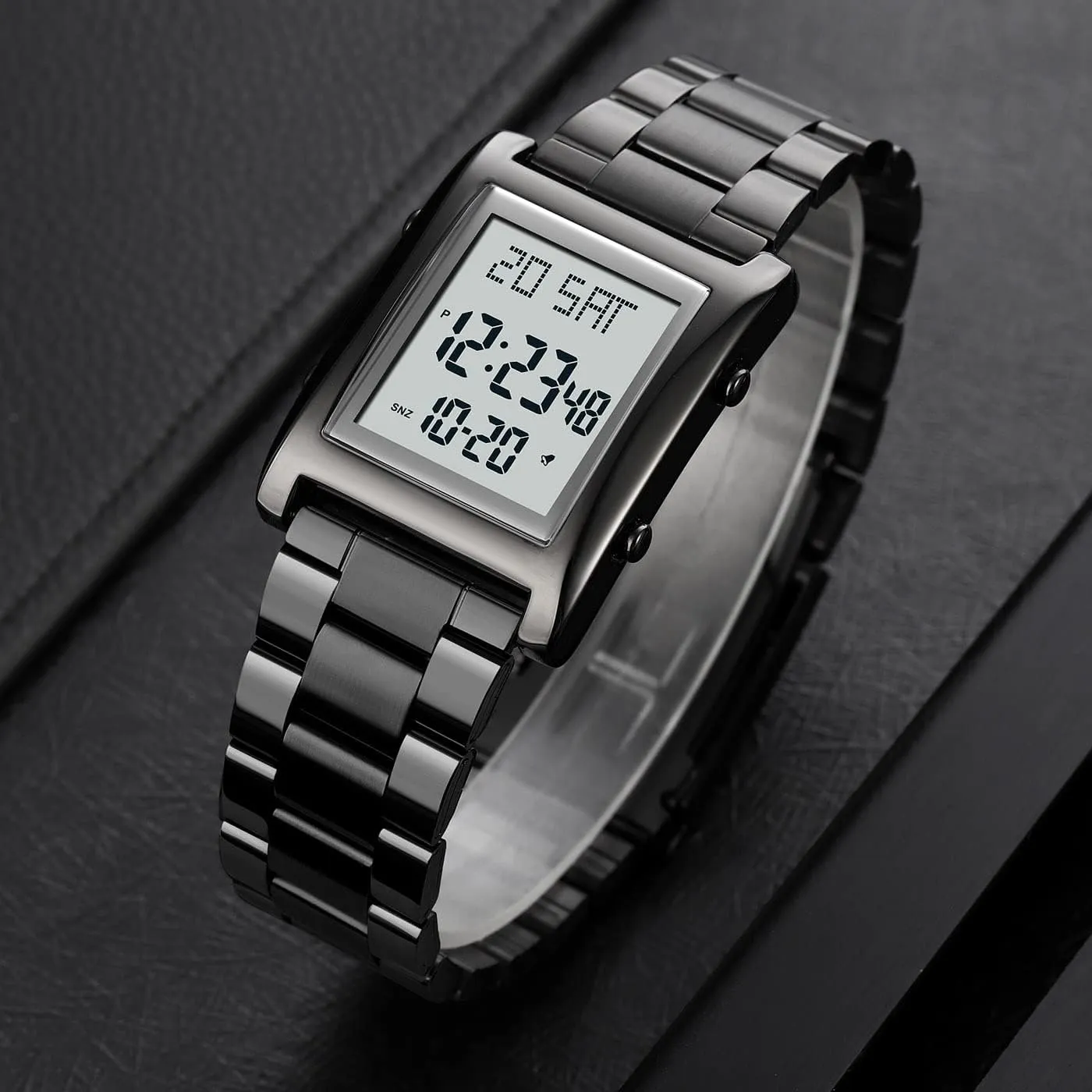 Steel Rectangle Watches for subsidize clinical adept Men, Men's Wristwatch Waterproof RNONDRY Mens Watches Digital Watch for Men Womens, Stainless 