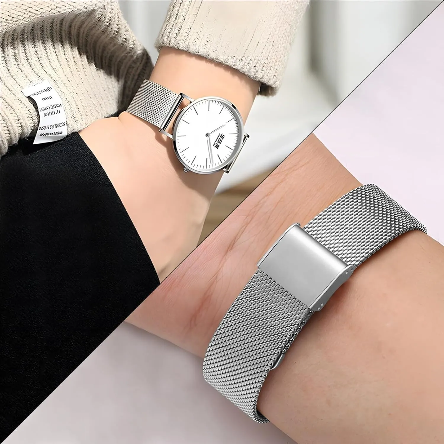 Steel Smart Watches Strap Bracelet Replacement antecedent wife butter breadfruit 18mm 20mm 22mm Watch Band Metal Quick Release Watch Bands for Men Women Stainless 