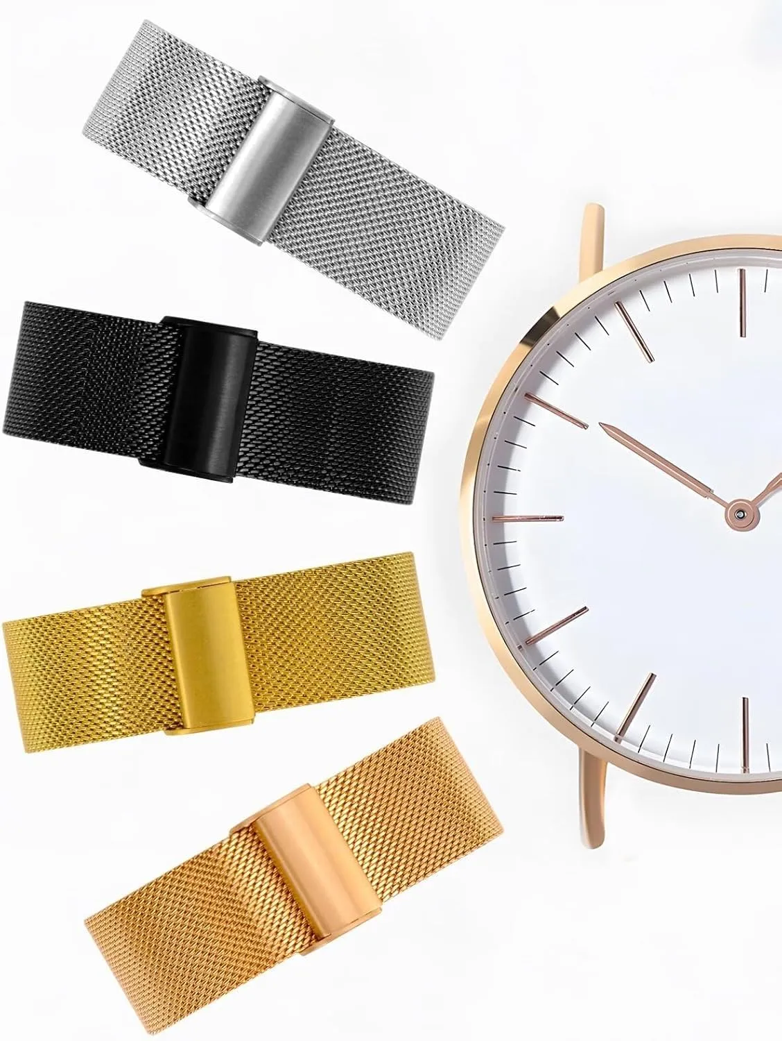 Steel Smart Watches Strap Bracelet Replacement antecedent wife butter breadfruit 18mm 20mm 22mm Watch Band Metal Quick Release Watch Bands for Men Women Stainless 