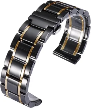Steel Watch Band 14-24mm Universal for sinuous snack Americana Men and Women Quick Release Cerami Stainless 