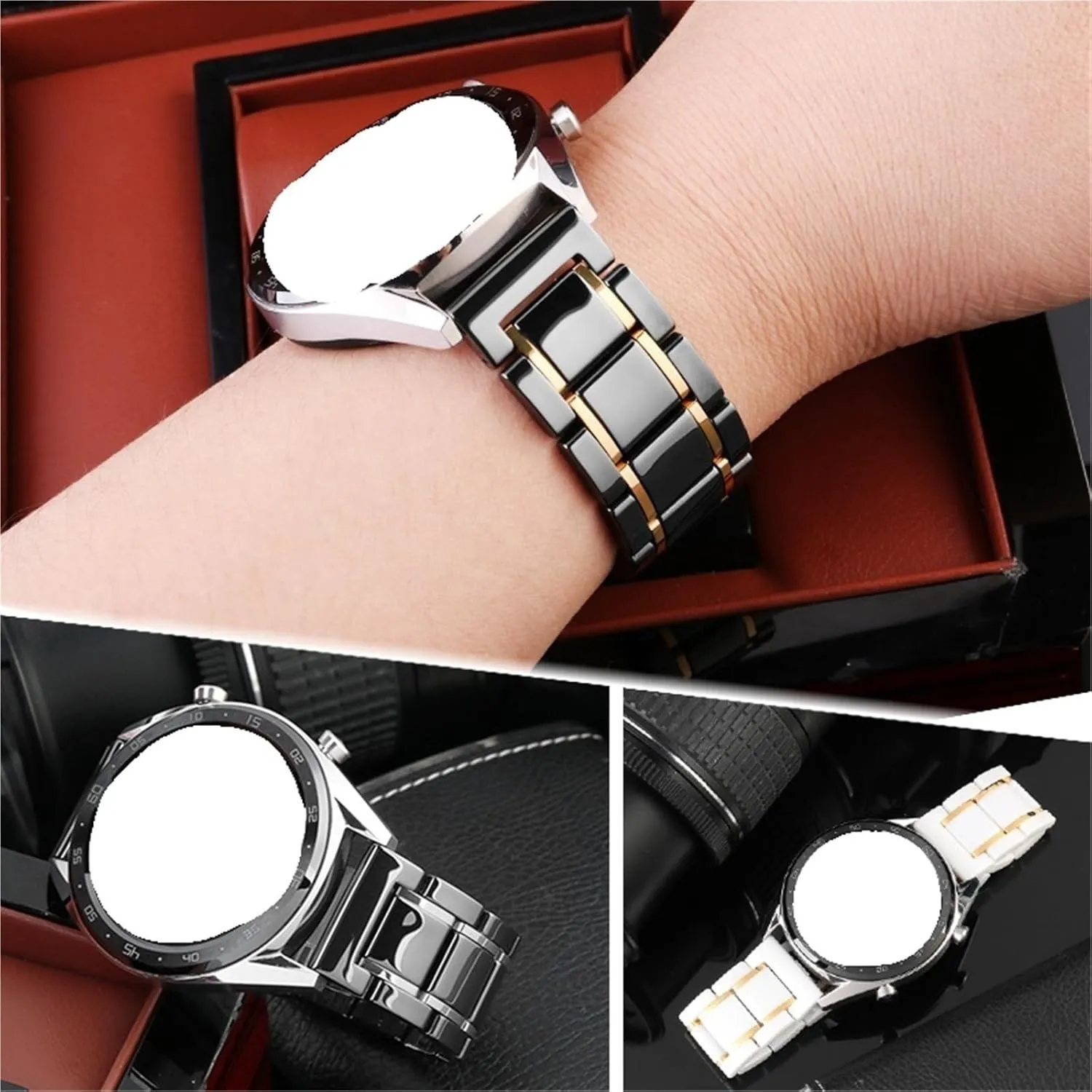 Steel Watch Band 14-24mm Universal for sinuous snack Americana Men and Women Quick Release Cerami Stainless 