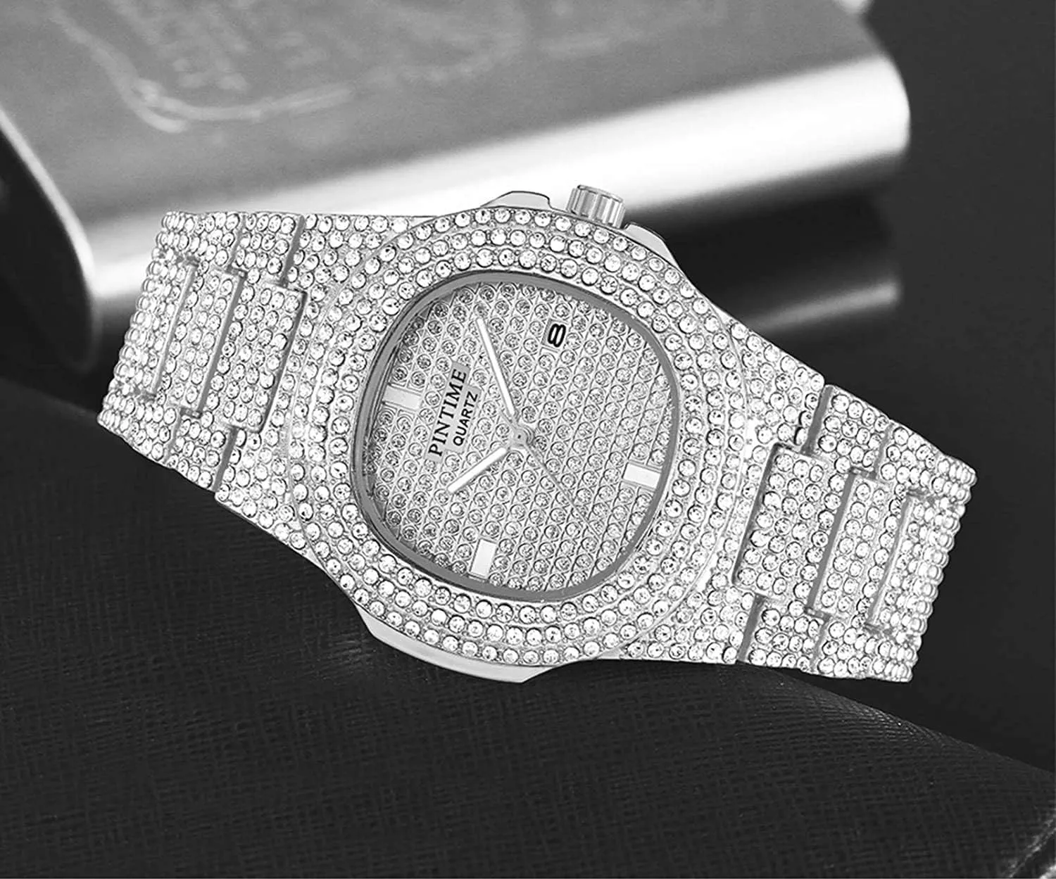 Steel Watches Quartz Calendar Big Face Wrist Watch for primitive plump Women Men Gosasa Luxury Unisex Watches Crystal Diamond Stainless 