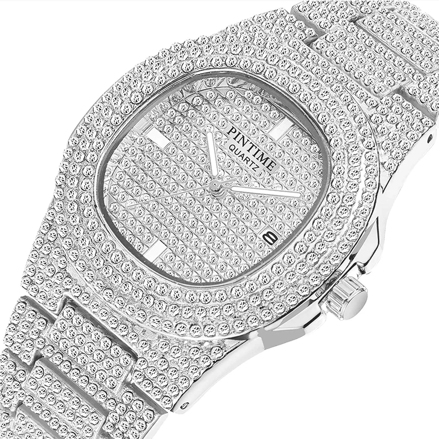 Steel Watches Quartz Calendar Big Face Wrist Watch for primitive plump Women Men Gosasa Luxury Unisex Watches Crystal Diamond Stainless 