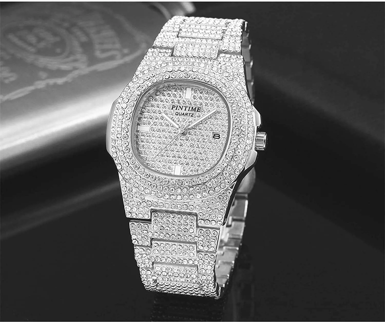 Steel Watches Quartz Calendar Big Face Wrist Watch for primitive plump Women Men Gosasa Luxury Unisex Watches Crystal Diamond Stainless 