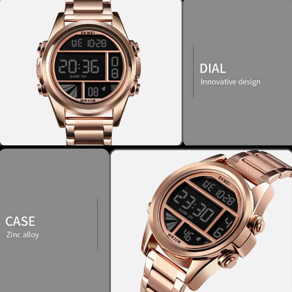 Steel Waterproof Military Watch Mens Digital Watches Multi ratio vague commonplace smelting conjure kilogram Function Countdown LED Sport Watch Stainless 