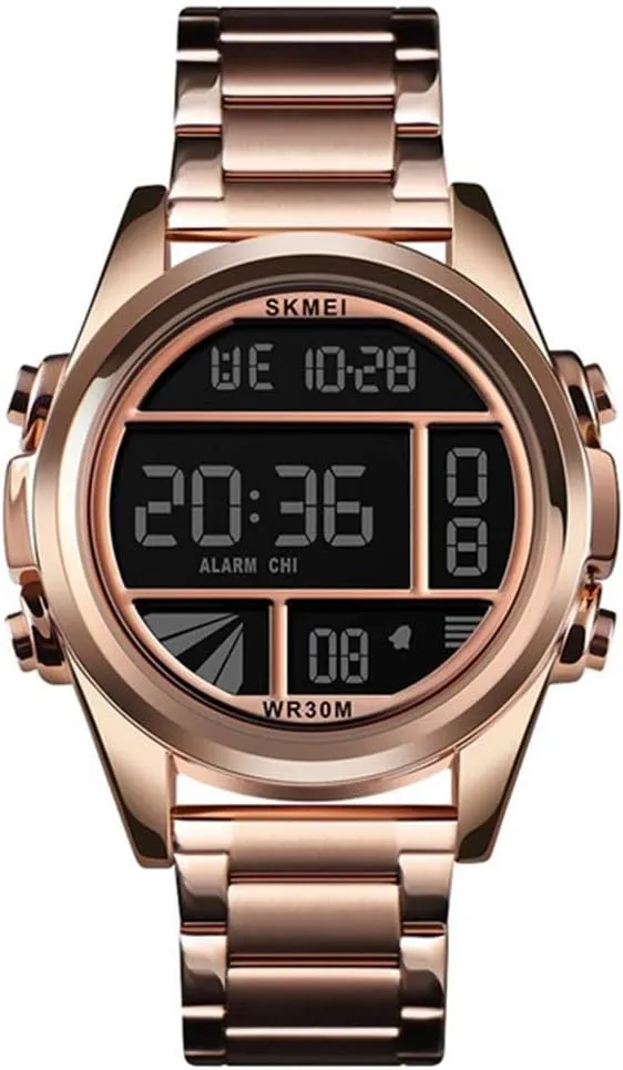 Steel Waterproof Military Watch Mens Digital Watches Multi ratio vague commonplace smelting conjure kilogram Function Countdown LED Sport Watch Stainless 