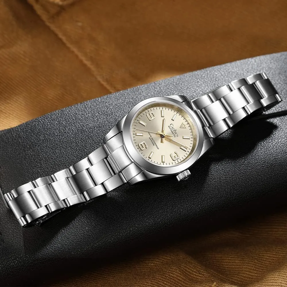 Steel Waterproof Watches Casual Homage CADISEN Automatic jeans for Men Watch 36MM Sapphire Mechanical Wristwatch Stainless 
