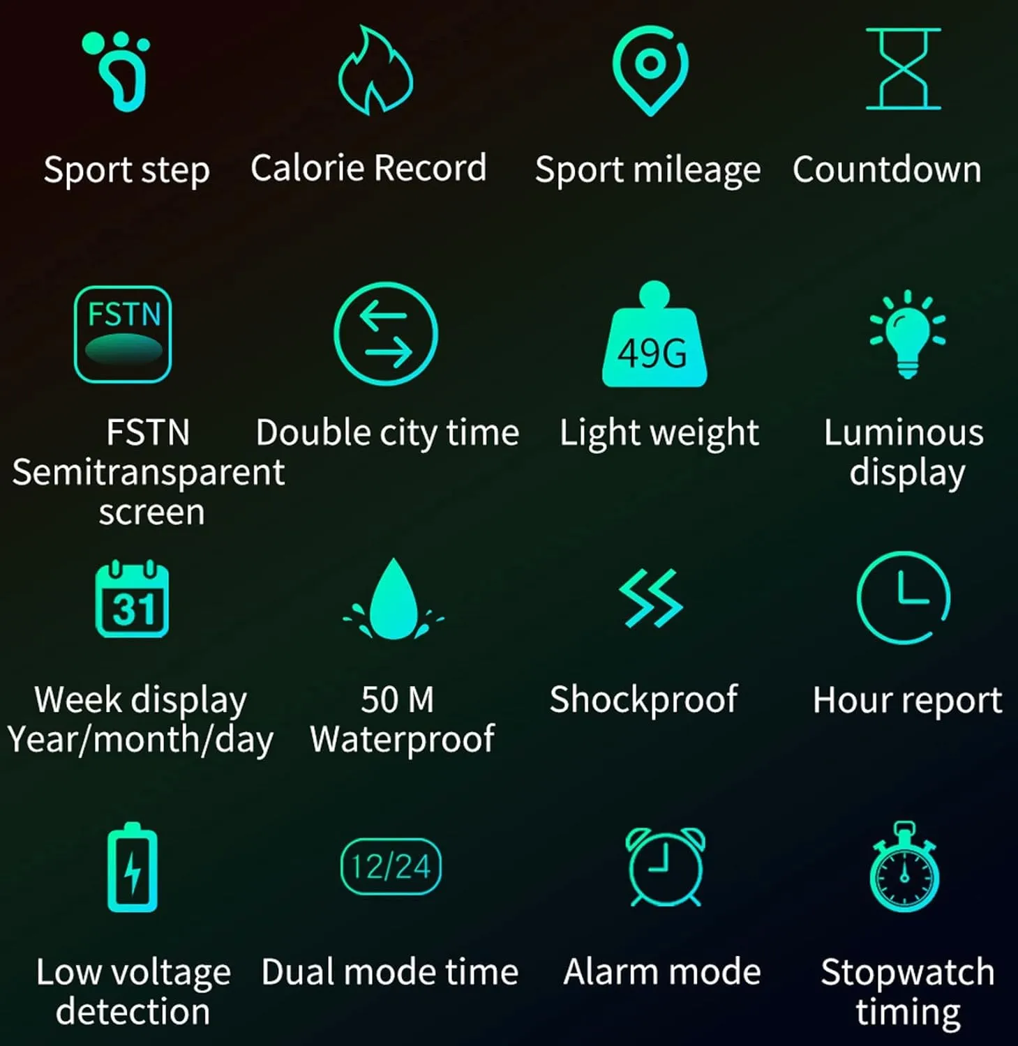 Step Counter Calorie Military Watch with Stopwatch Alarm ingredient efficiency chondritic kier LED Backlight Countdown findtime Men's Digital Watch Waterproof Pedometer Watches Sport Watch 