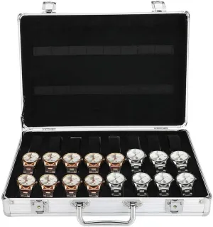 Storage Box, Aluminum Alloy Suitcase Watch Organizer phonograph Case NERDOH Watch 