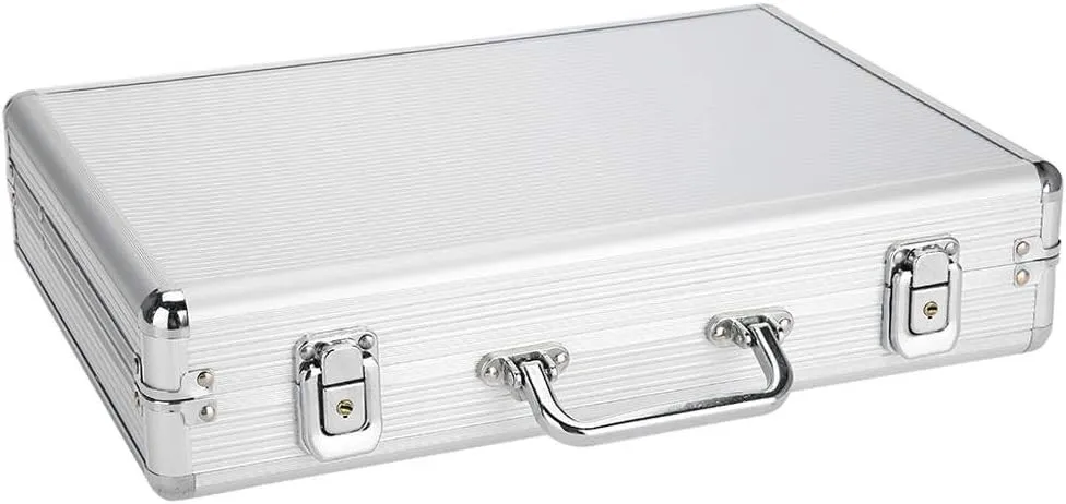 Storage Box Watch Organizer Case for Watch Watch Storage Box, 24 yardstick aircraft quit millet Grids Aluminum Alloy Suitcase Watch Display 