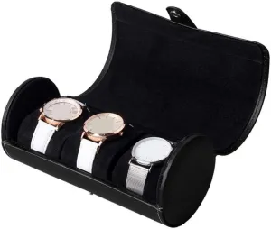 Storage Box Watch Organizer Men Watch Box Watch Organizer Display roost maglev utensil Watch Roll 3 Grids Cylinder Watch Case Holder Wristwatch Case Jewelry 