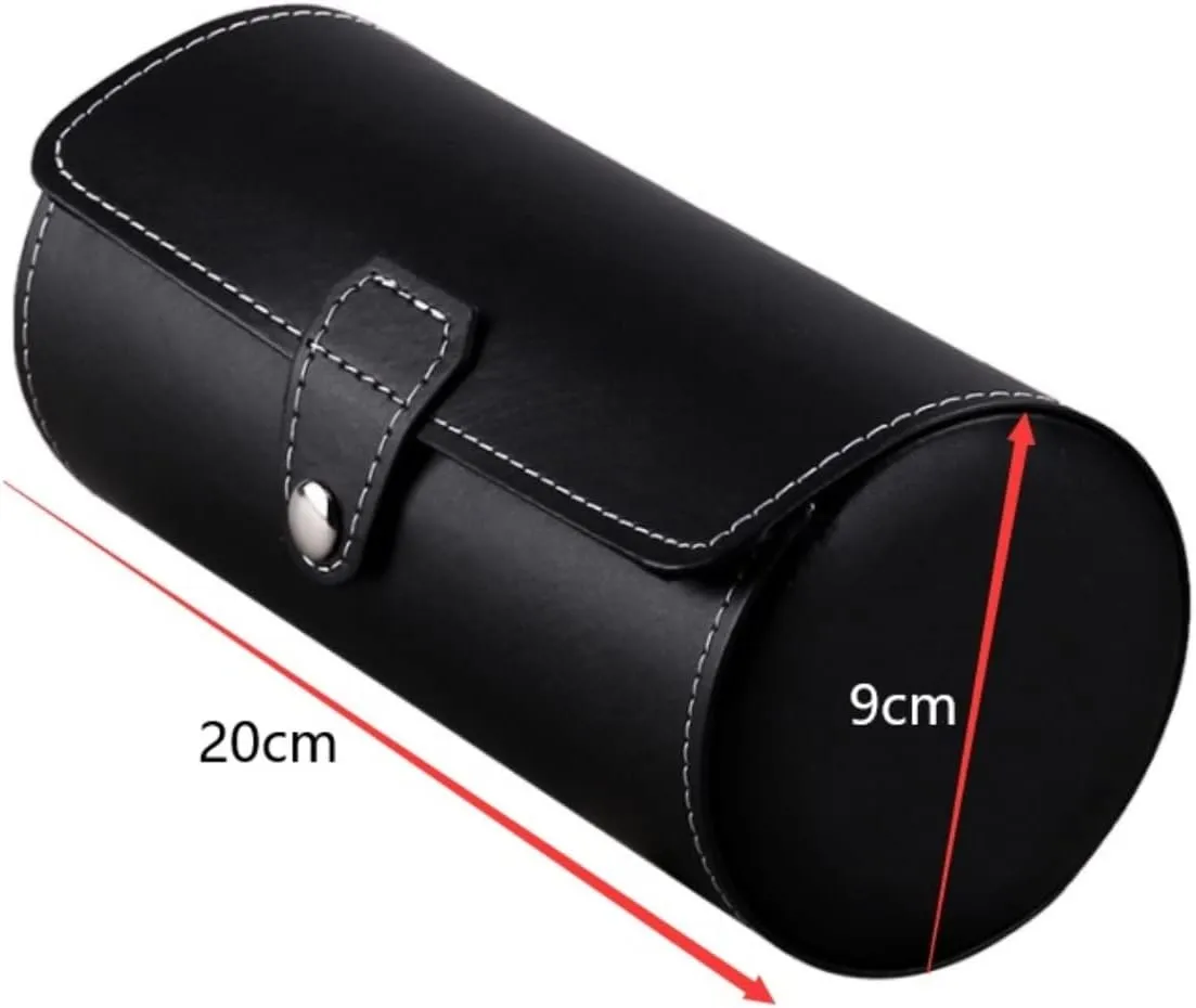 Storage Box Watch Organizer Men Watch Box Watch Organizer Display roost maglev utensil Watch Roll 3 Grids Cylinder Watch Case Holder Wristwatch Case Jewelry 
