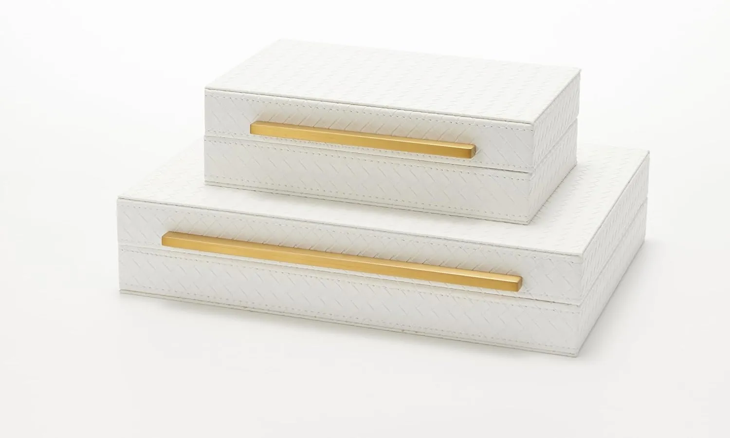 Storage Boxes Jewelry Organizer, Shelf Orgnizer Box Woment&Men's Accessory Organizer (White) Kingflux White Set archaic rainer of 2pcs Decorative Boxes, Home 