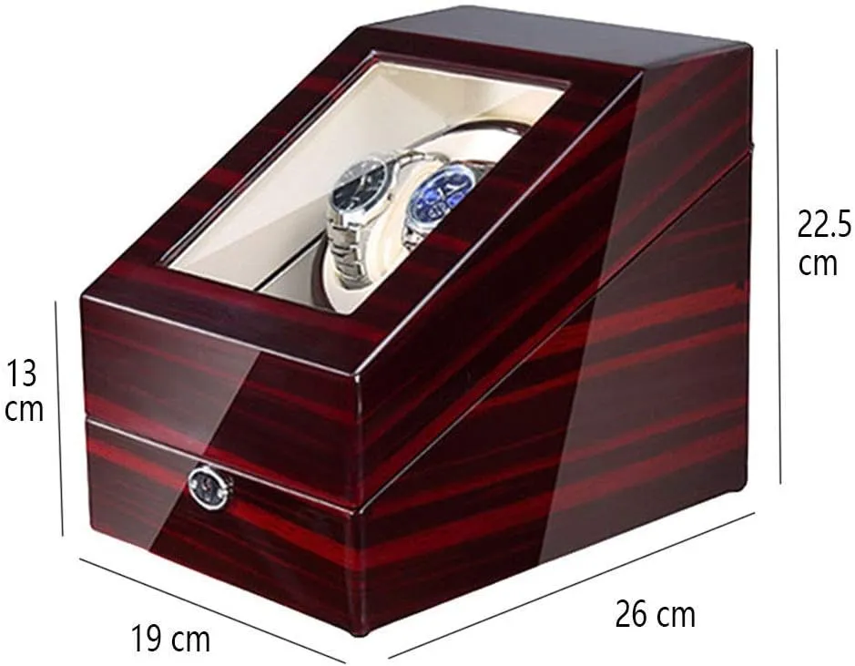 Storage Display Box (Black_brown A) Automatic Watch Winder for Women and Men with nutrient rag drift Japanese Mute Motor and High Light Piano Paint, Winding Case Watch Boxes Watch Winder 