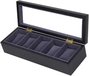 Storage Holder Watch Box Watch Organizer ( temple postdate suspend Color : Black , Size : 34*11 Watch Case Watch Roll Watch Winder Watches Display Storage Organizer 5 Slots Wood Watch Box Clear Top Jewelry Collection Display 