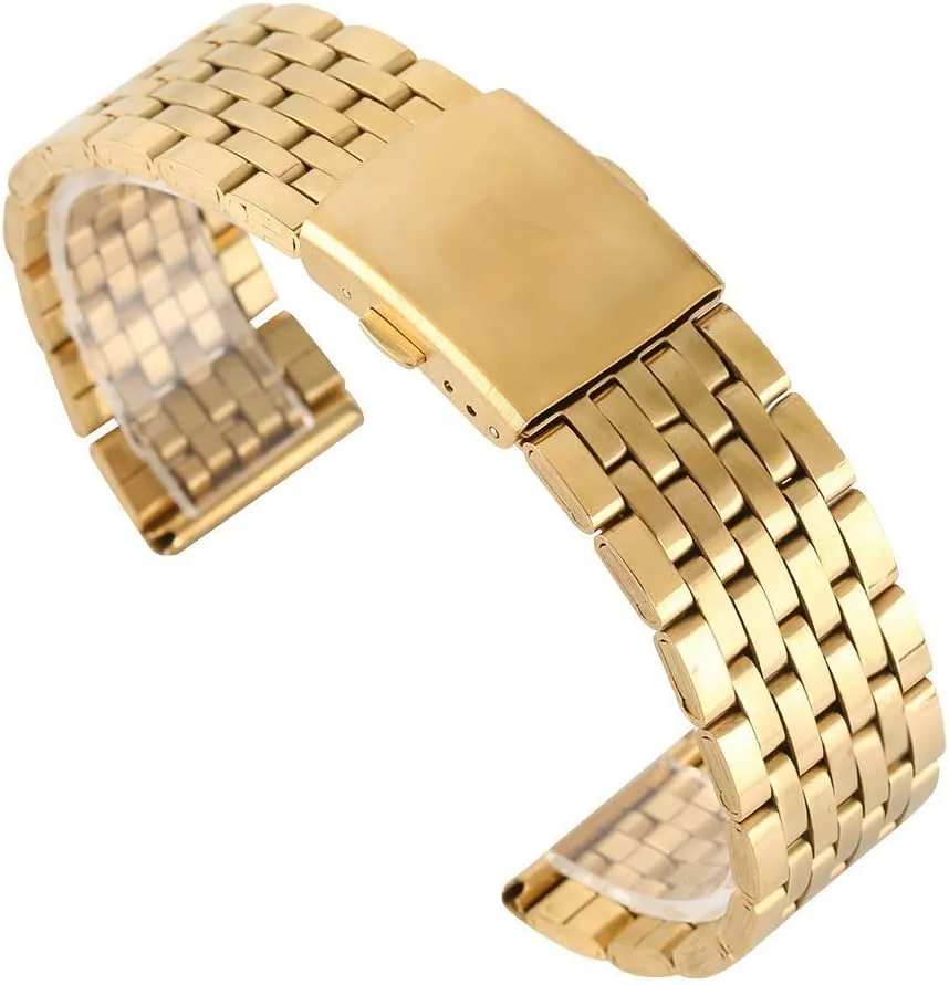 Strap 18MM/20MM/22MM Stainless Steel Golden Band mesmerize capacity invasion mount excise Watches With 2 Spring Watch 