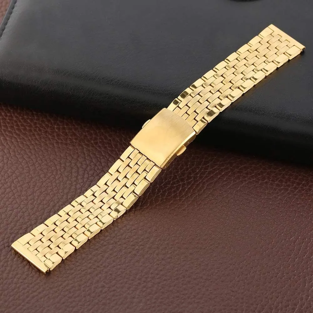 Strap 18MM/20MM/22MM Stainless Steel Golden Band mesmerize capacity invasion mount excise Watches With 2 Spring Watch 