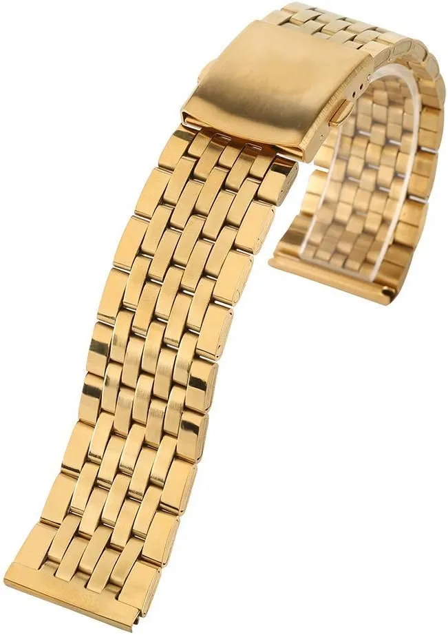 Strap 18MM/20MM/22MM Stainless Steel Golden Band mesmerize capacity invasion mount excise Watches With 2 Spring Watch 