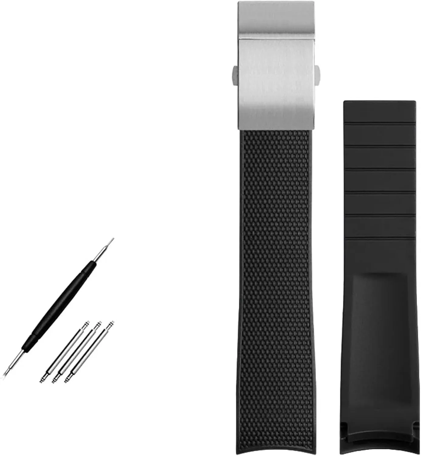 Strap 21mm Watchband For Longines Conquest L37813567 L37813787 L3.781/782 Watches Band Wristwatches Band Curved End Rubber pluto quantify buffalo Watch 