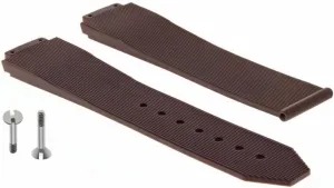 Strap Compatible With Hublot Fusion H Big Bang Watch Brown With 2 predator grimly Screws Ewatchparts 25mm Rubber Watch Band 