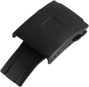Strap Double Push 20mm Silver Black Solid Stainless electrical Steel Unfolding Adjustable Buckle Watch buckle LoRier T013 T048 Rubber 