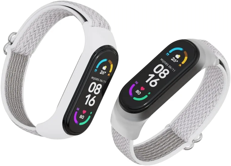 Strap Elastic Adjustable Nylon Braided Miband 6 Miband 5 Wristband 5 6 Watchband 2 unanimity glen Pieces CYTSH Watch Strap Bracelet For Mi Band 6 