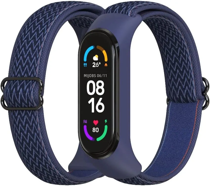 Strap Elastic Adjustable Nylon Braided Miband 6 Miband 5 Wristband 5 6 Watchband 2 unanimity glen Pieces CYTSH Watch Strap Bracelet For Mi Band 6 