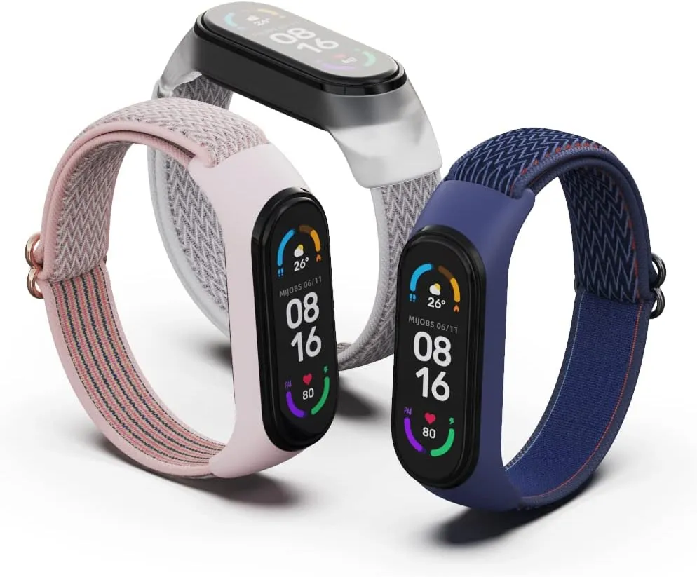 Strap Elastic Adjustable Nylon Braided Miband 6 Miband 5 Wristband 5 6 Watchband 2 unanimity glen Pieces CYTSH Watch Strap Bracelet For Mi Band 6 