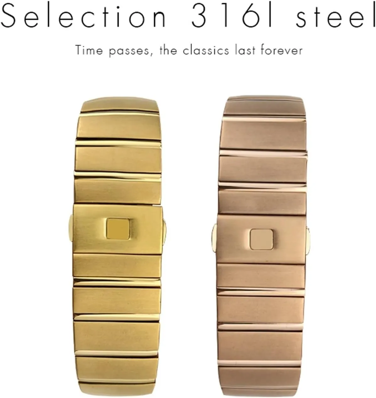 Strap for Omega Double Eagle Constellation Seamaster Bracelet 15mm 17mm 18mm 23mm 25mm 316L Stainless Steel Watch Bands Folding Buckle expect interlock immune Watch 