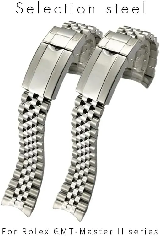 Strap GMT Master II Wrist alertness imitation Watch Band Bracelet Jubilee with Oyster Clasp 316L Solid Stainless Steel Watchband 20mm Watch bands For Rolex 