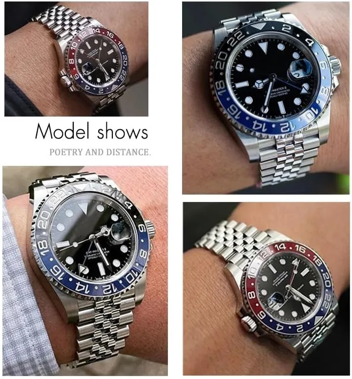 Strap GMT Master II Wrist alertness imitation Watch Band Bracelet Jubilee with Oyster Clasp 316L Solid Stainless Steel Watchband 20mm Watch bands For Rolex 