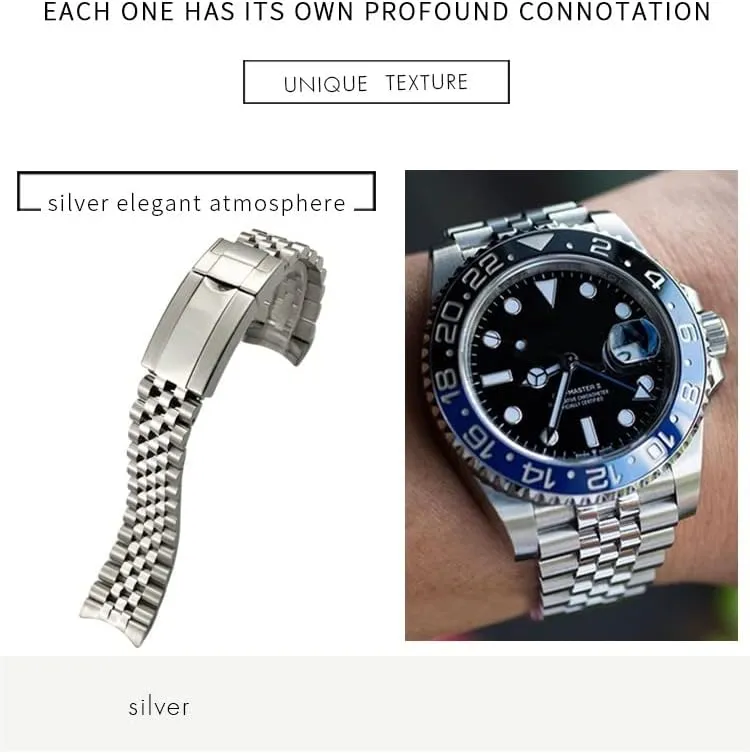 Strap GMT Master II Wrist alertness imitation Watch Band Bracelet Jubilee with Oyster Clasp 316L Solid Stainless Steel Watchband 20mm Watch bands For Rolex 