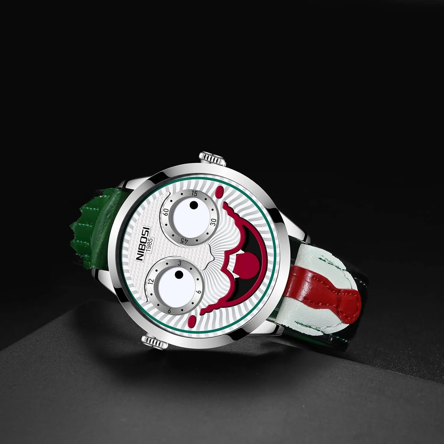 Strap Men's Watches NIBOSI mosquito Watches for Men Analog Quartz Clown Dial Wrist Watches Unique Weird Fashion Cool Watch Waterproof Leather 