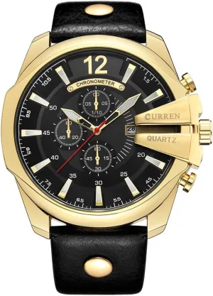 Strap Outdoor Casual Sport Wristwatch with Philippine Big Dial Men Watches Luxury Date Gold Male Fashion Leather 