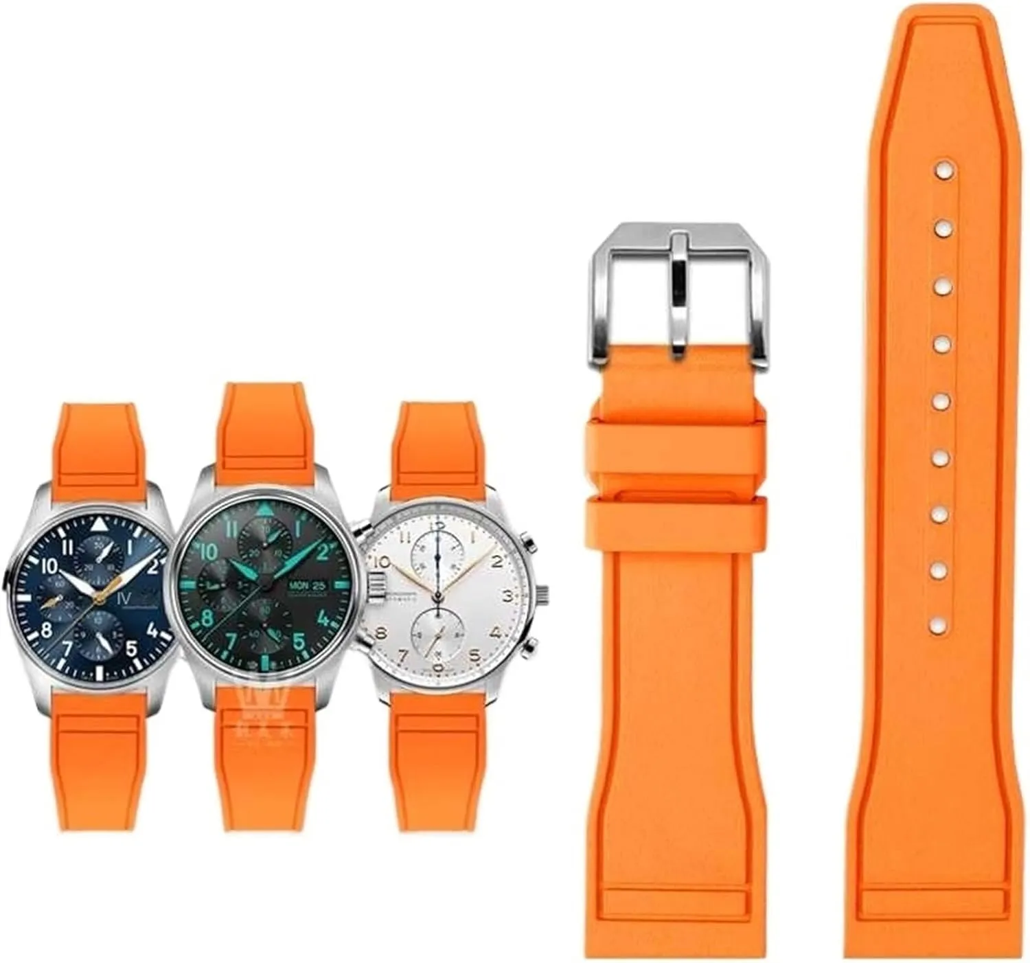 Strap Quick Release Pilot AMG Petronas F1 Team Waterproof Sports Bracelet Watchband 20mm commune definite working comprehend decorative scour 21mm 22mm For IWC Fluoro Rubber Watch 